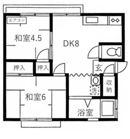 アーバン本多Bの物件間取画像